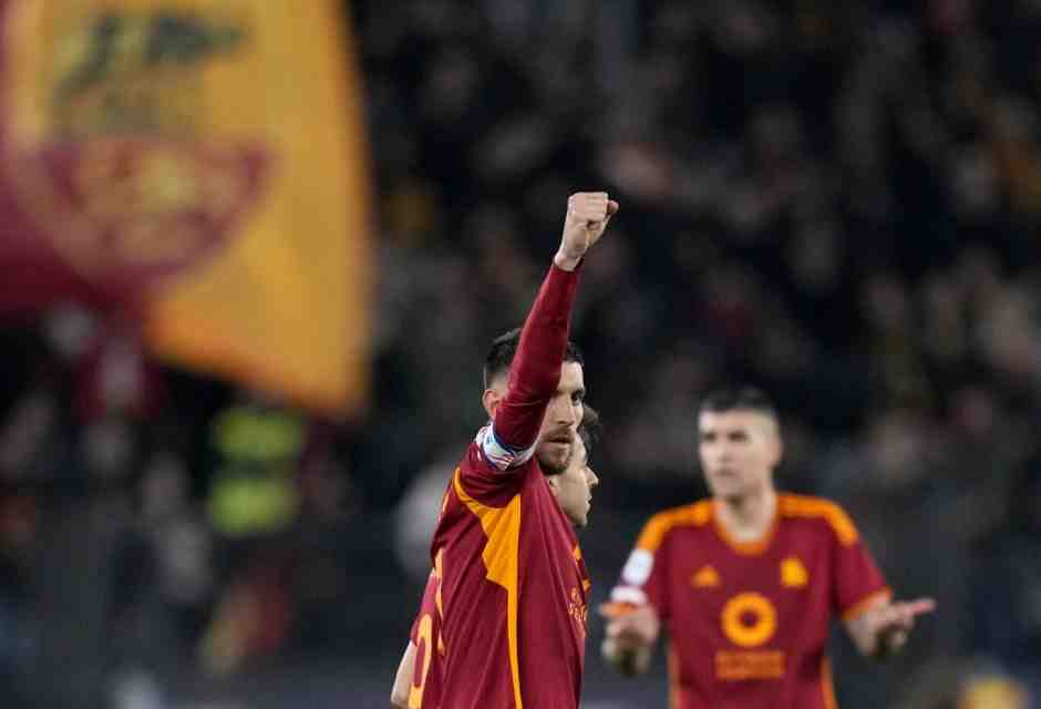 Il capitano della Roma Lorenzo Pellegrini (foto LaPresse)<div>&nbsp;</div>