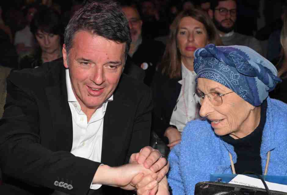 Matteo Renzi ed Emma Bonino (Ansa)