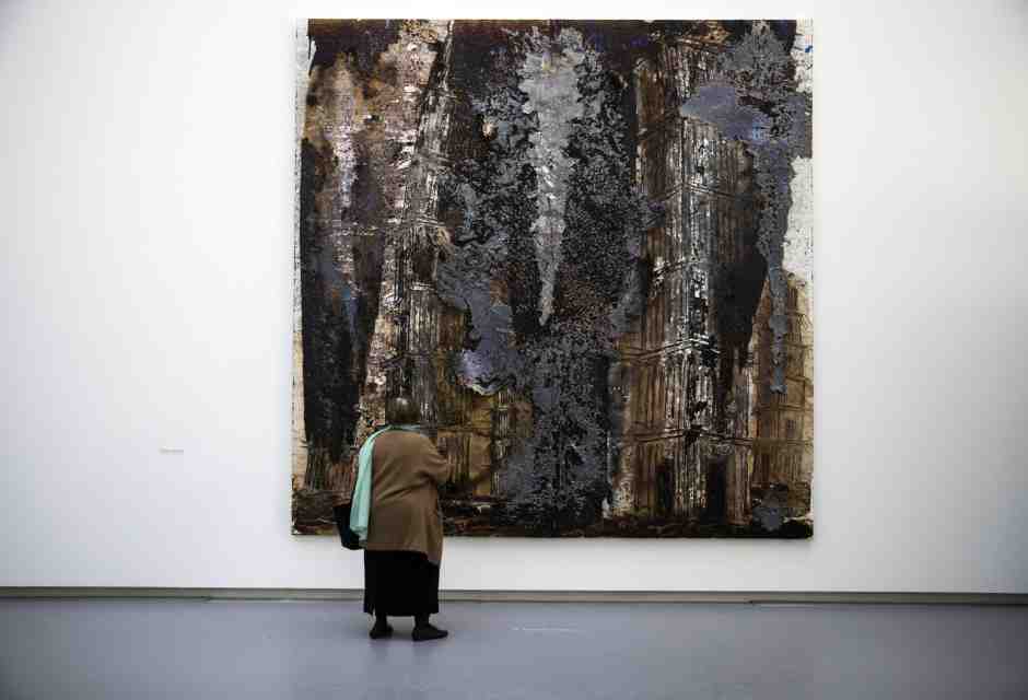 L'opera "Auguste Rodin: Les Cathedrales de France", di Anselm Kiefer. Mus&eacute;e Rodin, Parigi (foto Ansa)
