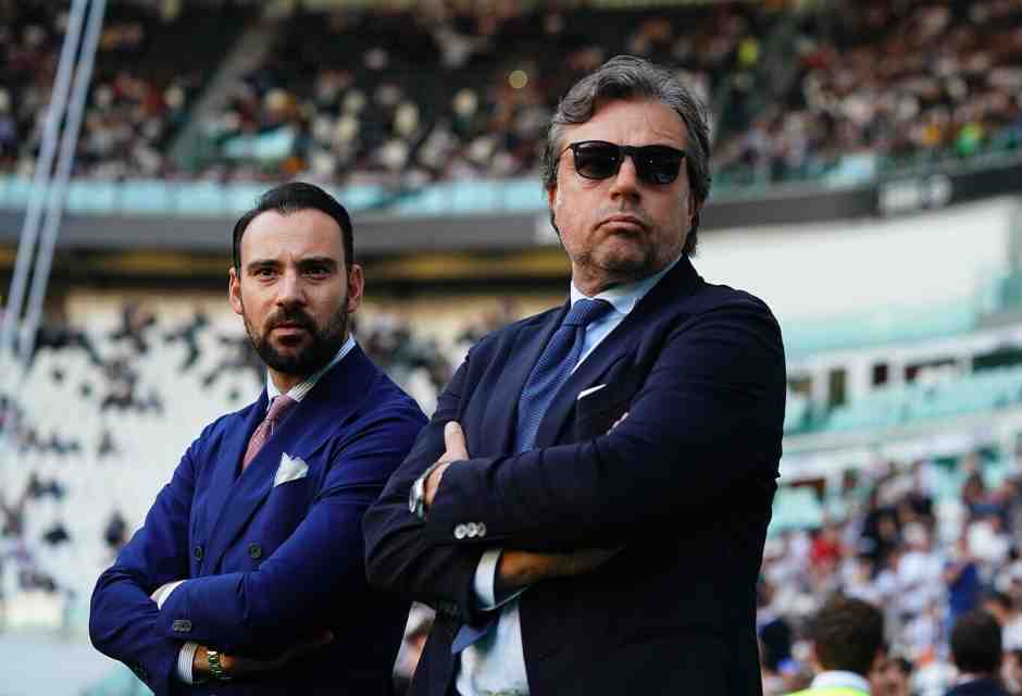 Giovanni Manna con Cristiano Giuntoli (Foto LaPresse)<br />
