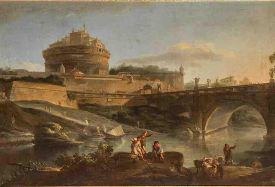 Veduta del Tevere presso Castel Sant&rsquo;Angelo, Andrea Locatelli&nbsp;<br />