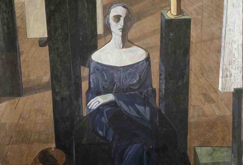 <p>Felice Casorati, &ldquo;Ritratto di Anna Maria de Lisi&rdquo;, 1918, tempera su tela (Ansa)</p>
