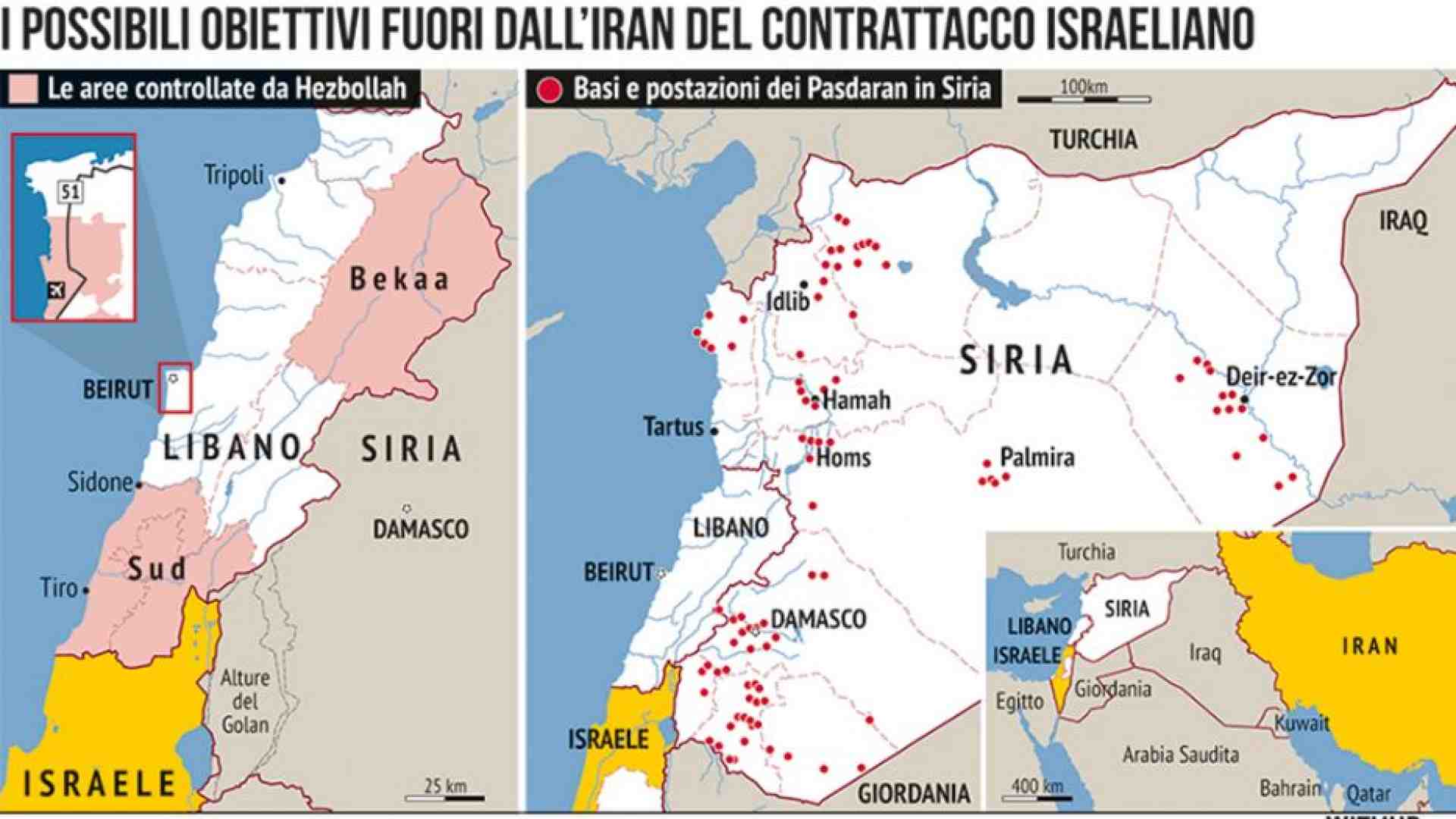 Immagine di La "risposta" di Israele all'attacco dell'Iran: dove può colpire