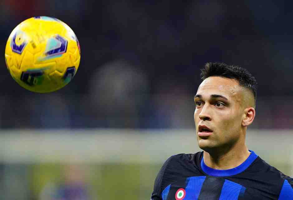 L'attaccante dell'Inter, Lautaro Martinez (foto LaPresse)