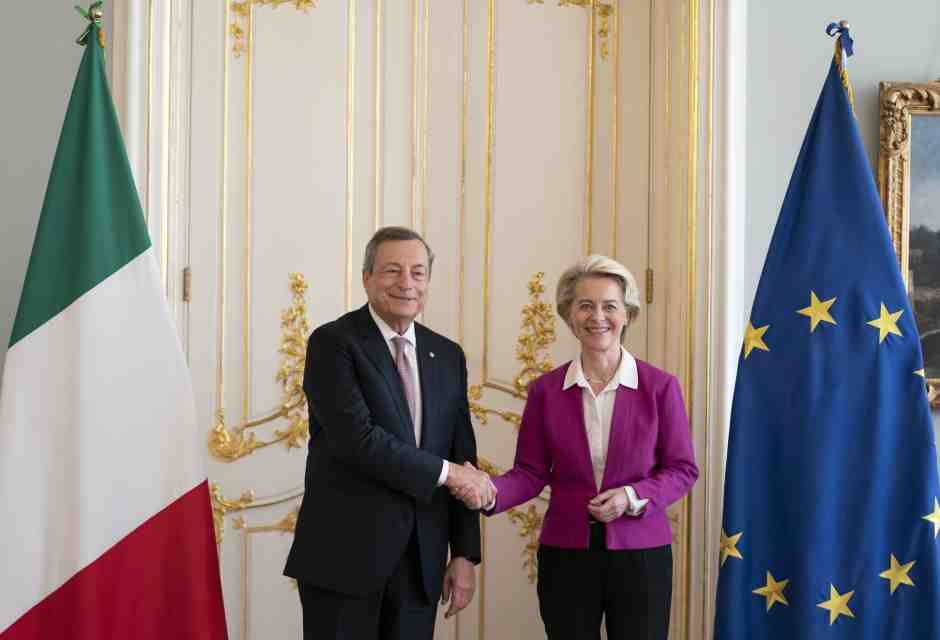 Incontro riservato questa mattina a Bruxelles tra Mario Draghi e Ursula von der Leyen