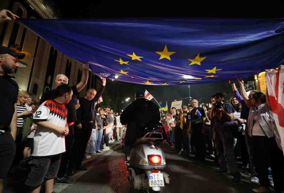 &nbsp;Le proteste in Georgia per entrare in Ue - foto via Getty Images