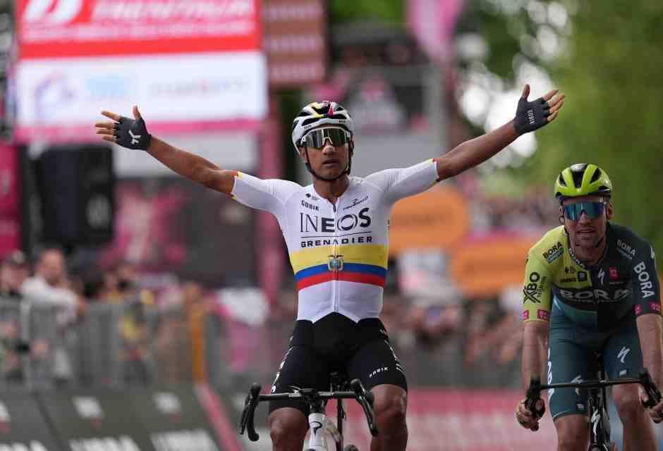 Jhonatan Narv&aacute;ez ha vinto la prima tappa del Giro d'Italia 2024 (foto LaPresse)&nbsp;<br />