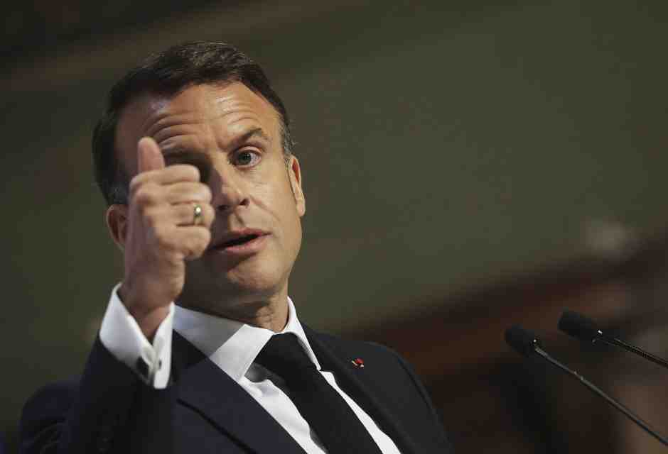 Il presidente francese Emmanuel Macron, in carica all&rsquo;Eliseo dal maggio 2017 (foto LaPresse)&nbsp;<br />