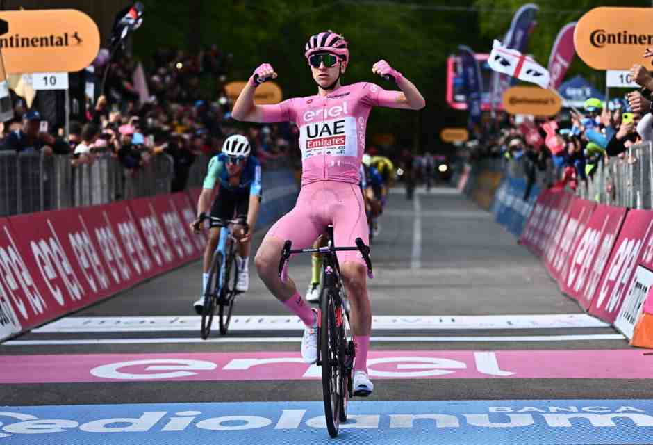 Tadej Pogacar ha vinto anche la ottava tappa del Giro d'Italia 2024 (foto Ansa)