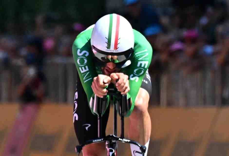 Filippo Ganna ha vinto la 14a tappa del Giro d'Italia 2024 (foto Ansa)