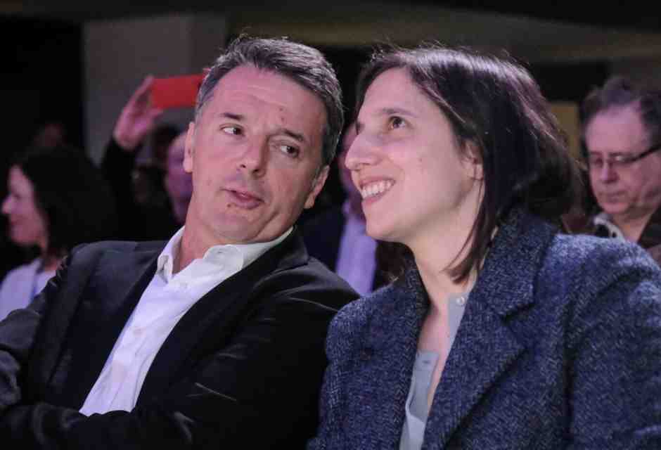 &nbsp;Matteo Renzi (&egrave; stato il suo governo a istituire il Jobs act) con Elly Schlein, segretaria del Pd (foto LaPresse) <br />