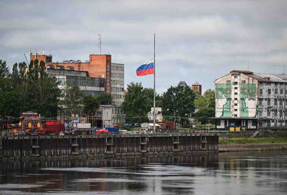 La bandiera russa nell'oblast di Kaliningrad (Foto di Omar Marques/Anadolu Agency via Getty Images)&nbsp;<br />