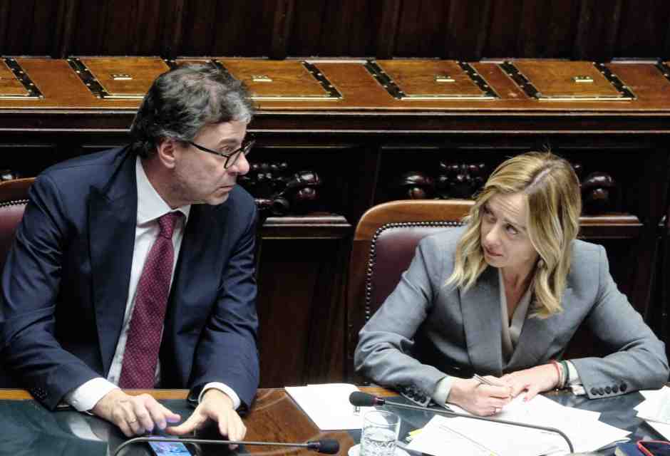 Meloni e Giorgetti - foto LaPresse