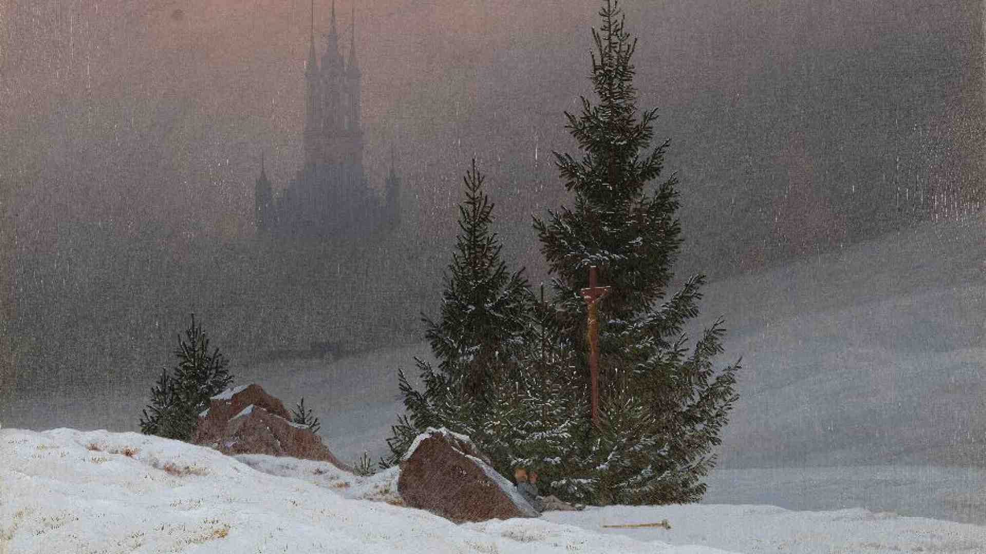 Immagine di Caspar David Friedrich: la contemplazione della natura conduce alla croce