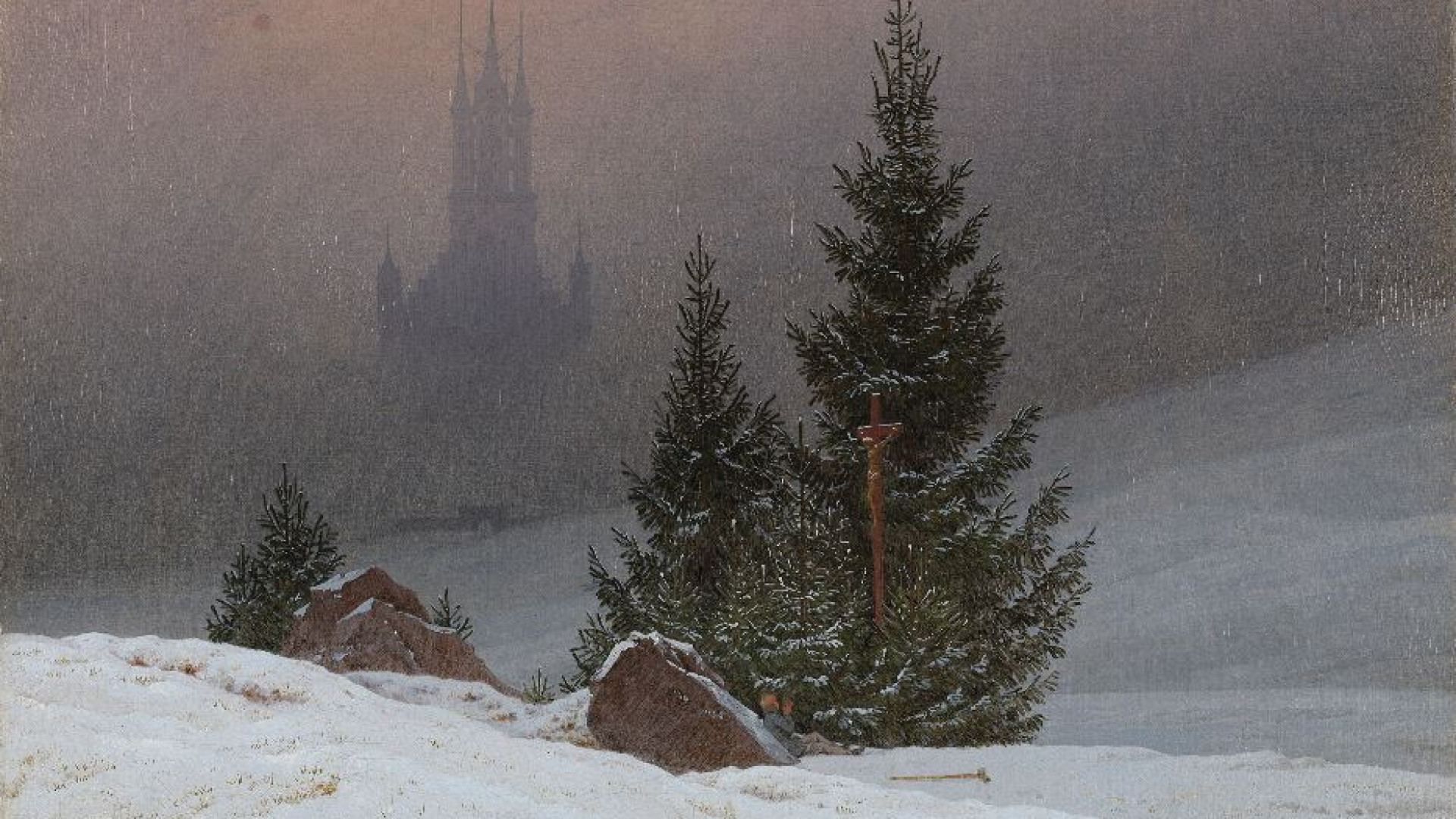 Immagine di Caspar David Friedrich: la contemplazione della natura conduce alla croce
