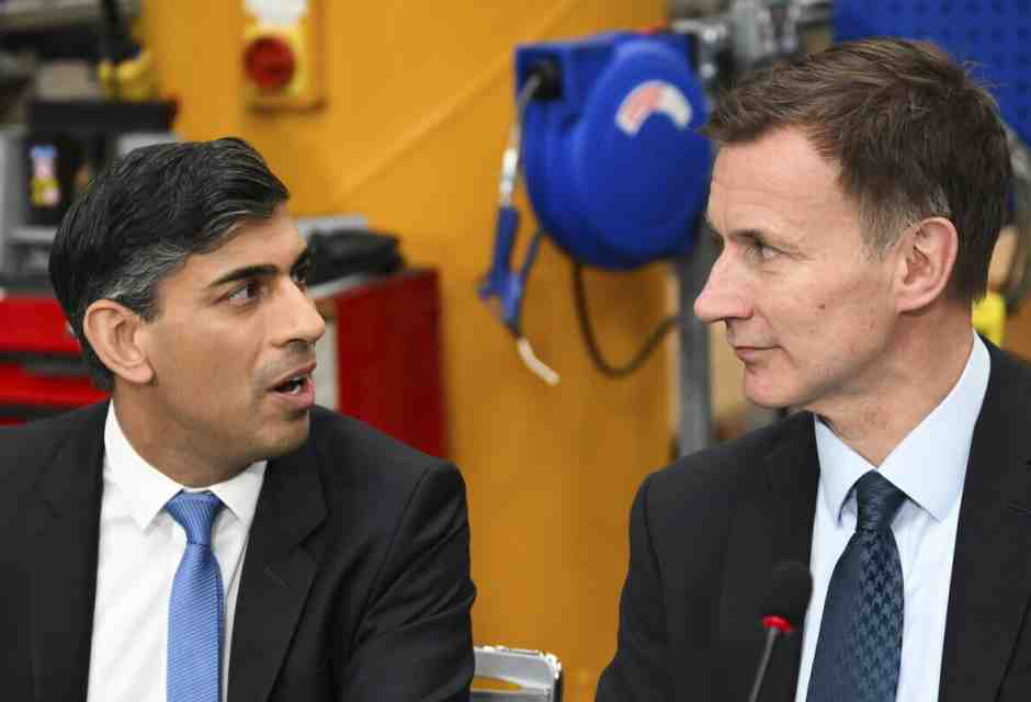 &nbsp;Rishi Sunak e Jeremy Hunt (LaPresse)<br />