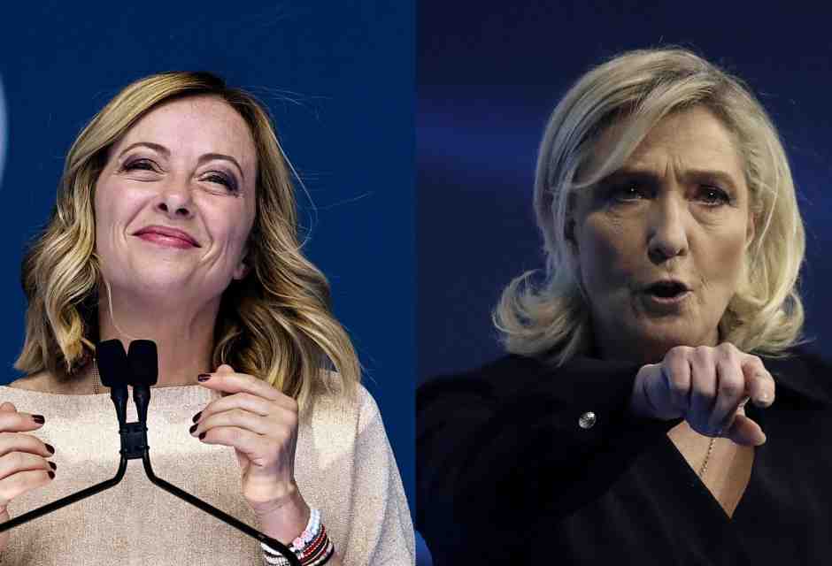 Giorgia Meloni e Marine Le Pen - foto Ansa