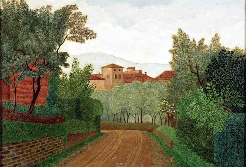 Antonio Donghi, "Paesaggio (strada di Lucchesia)", 1952 (Olycom)<br />