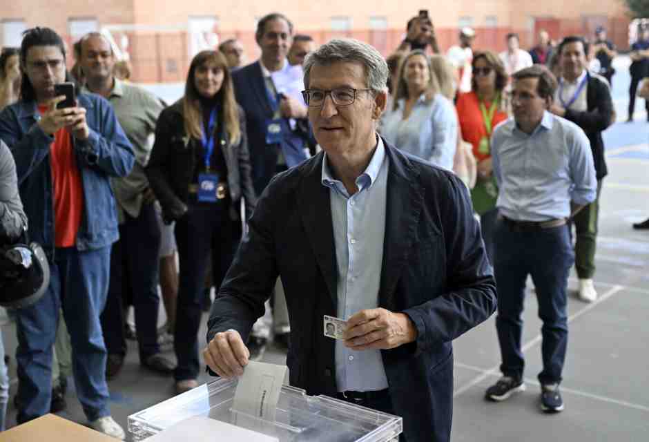 &nbsp;Nunez Feijoo. leader del partito popolare spagnolo - foto via Getty Images