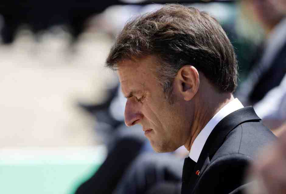 Il presidente francese Emmanuel Macron - foto Ansa