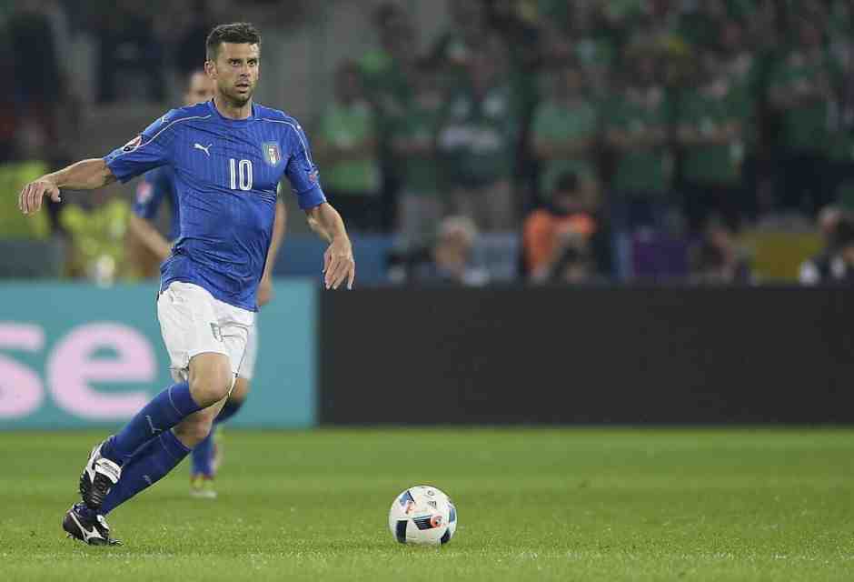 Thiago Motta con la maglia numero 10 della Nazionale italiana agli Europei del 2016 (foto LaPresse)