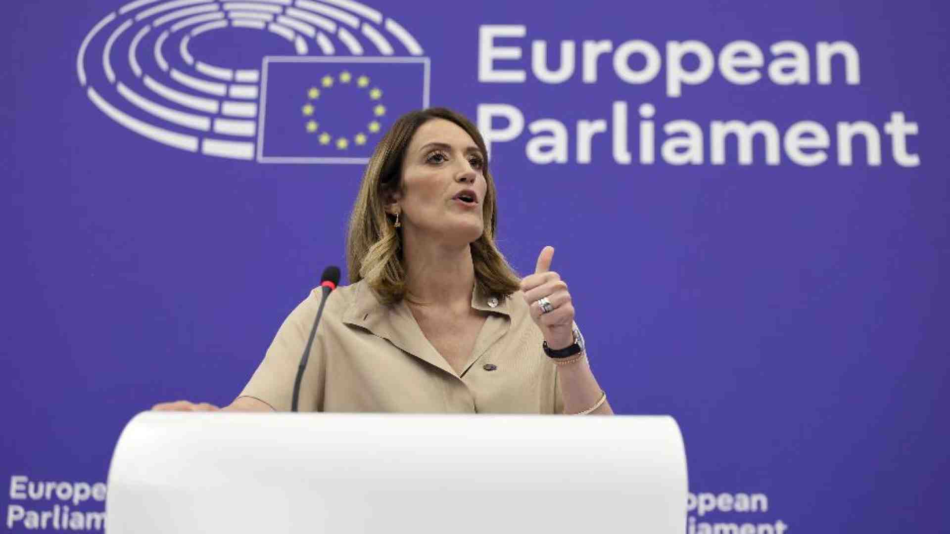 Immagine di Rielezione plebiscitaria per Roberta Metsola alla presidenza del Parlamento europeo