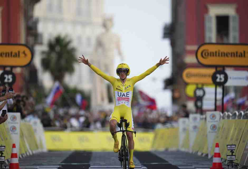 Tadej Pogacar (foto Ap, via LaPresse)