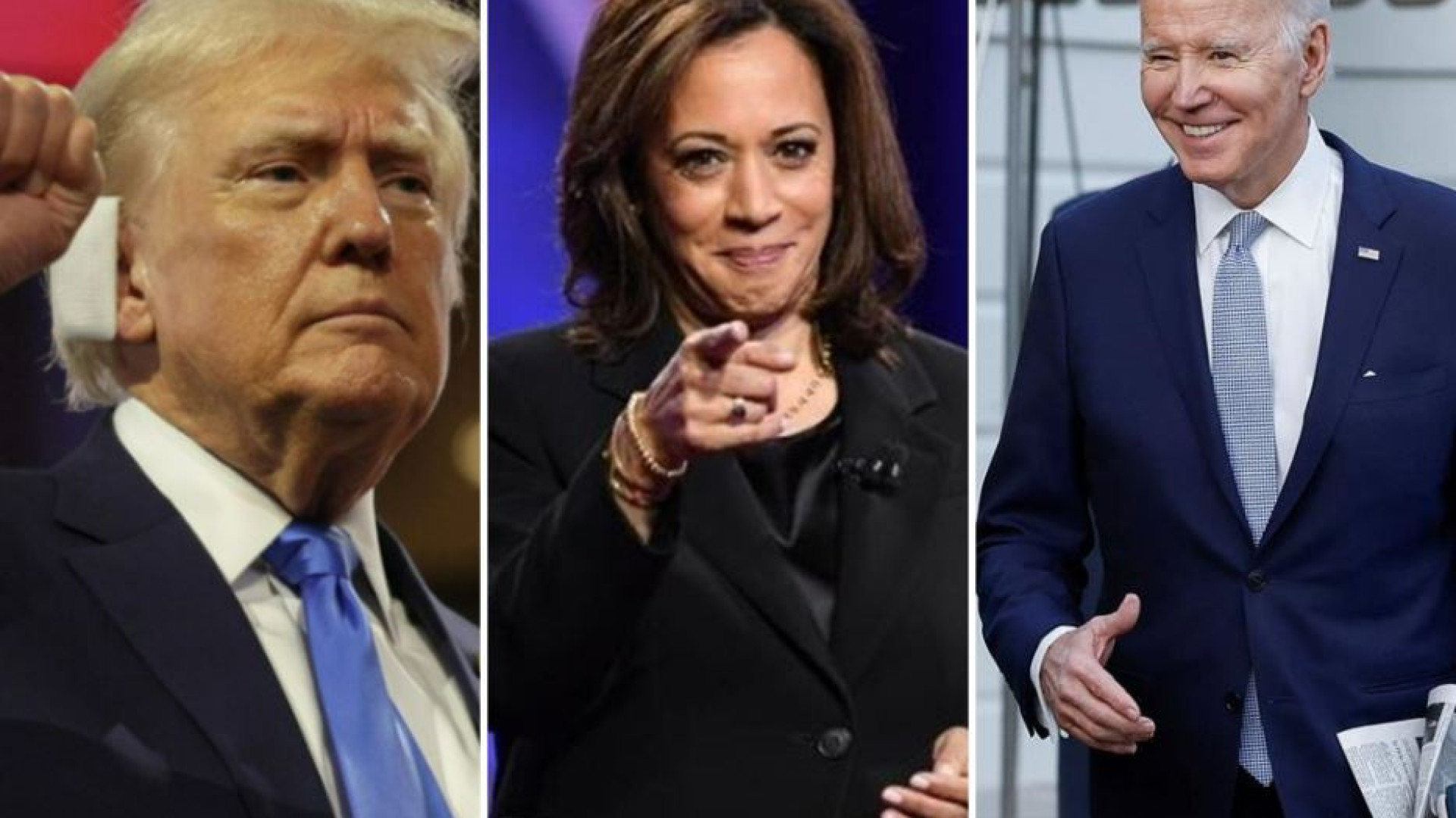 Immagine di Trump, Harris e Biden alla prova dei social