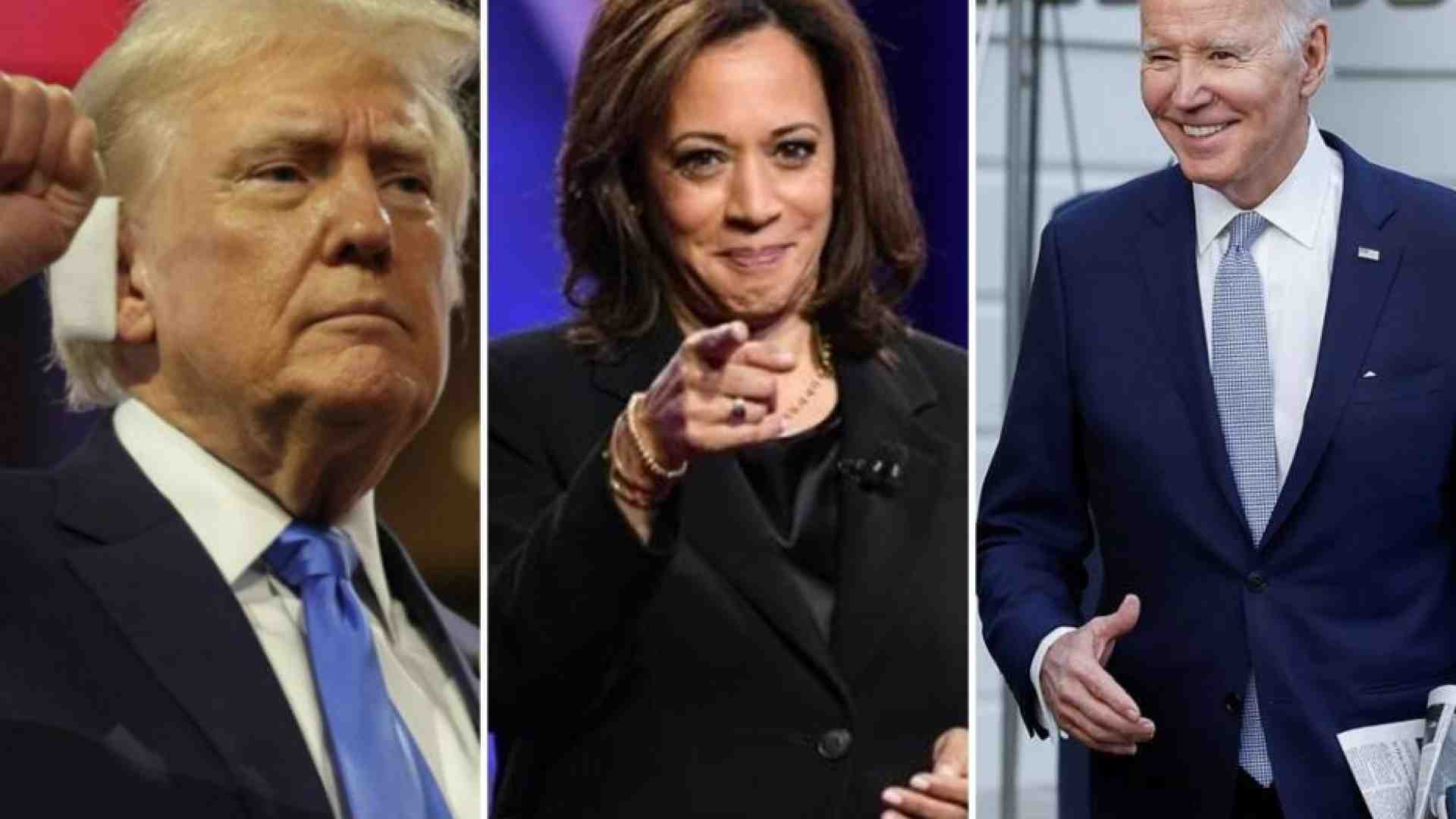 Immagine di Trump, Harris e Biden alla prova dei social