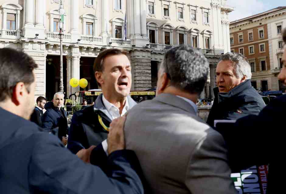 Palazzo Chigi, Prandini (Coldiretti) aggredisce Della Vedova di +Europa (LaPresse)&nbsp;<br />