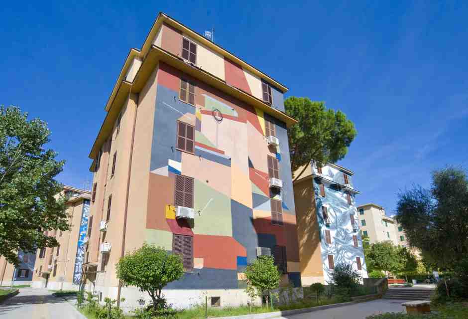 Un murales a Tor Marancia a Roma - foto via Getty Images