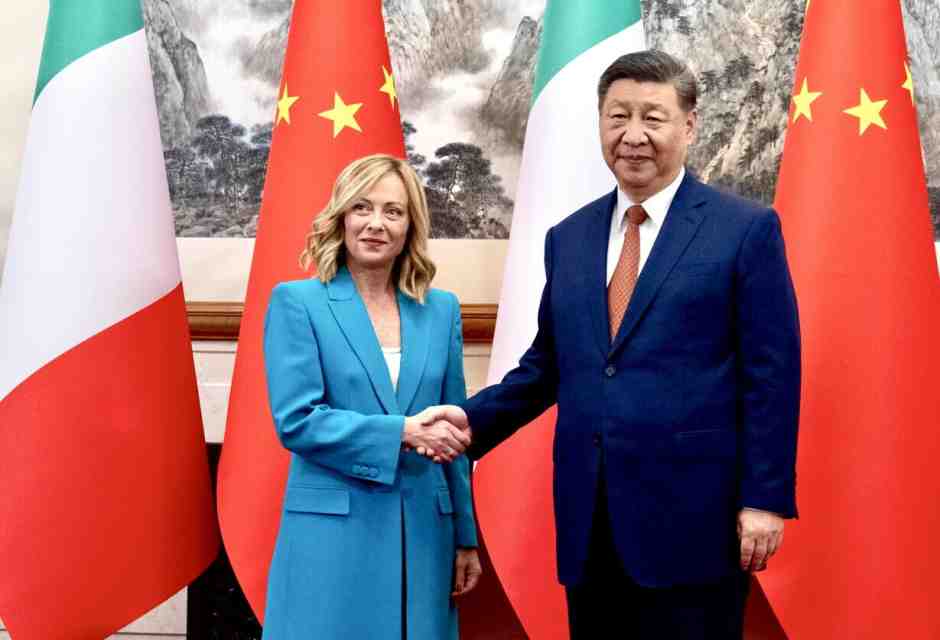  Giorgia Meloni e Xi Jinping - foto Ansa