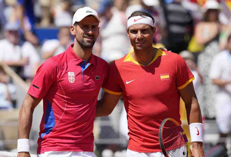 Novak Djokovic e Rafael Nadal (foto Ap, via LaPresse)