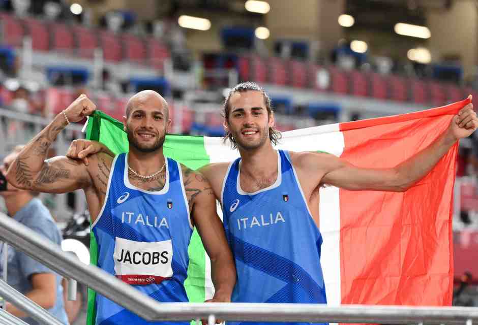 Tokyo 2020, le medaglie d'oro nell'atletica per l'Italia con Jacobs nei 100 metri e Tamberi nel salto in alto (LaPresse)&nbsp;<br />