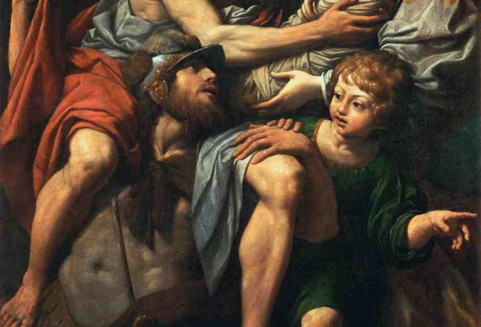 Lionello Spada, “Enea e Anchise”, 1615 (Wikipedia) <br />