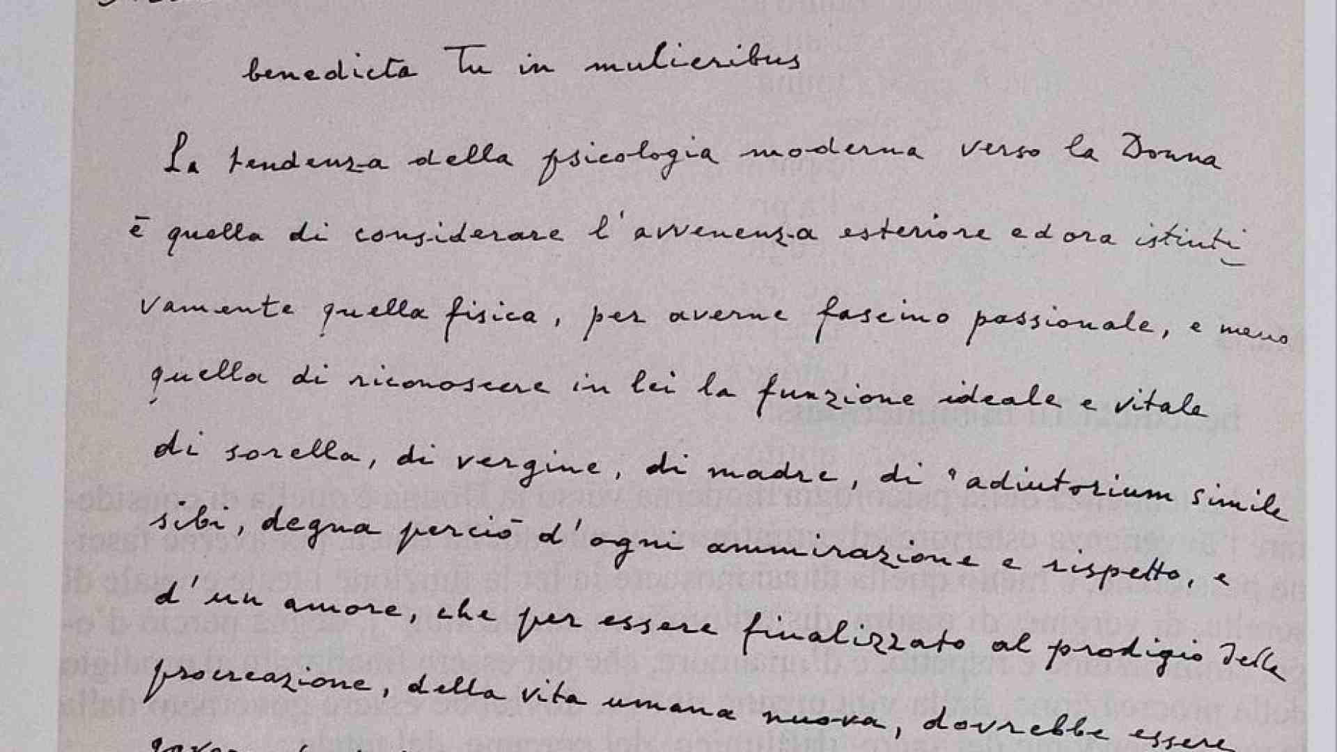 Immagine di Un inedito di Paolo VI sulle donne e Maria: il testo autografo