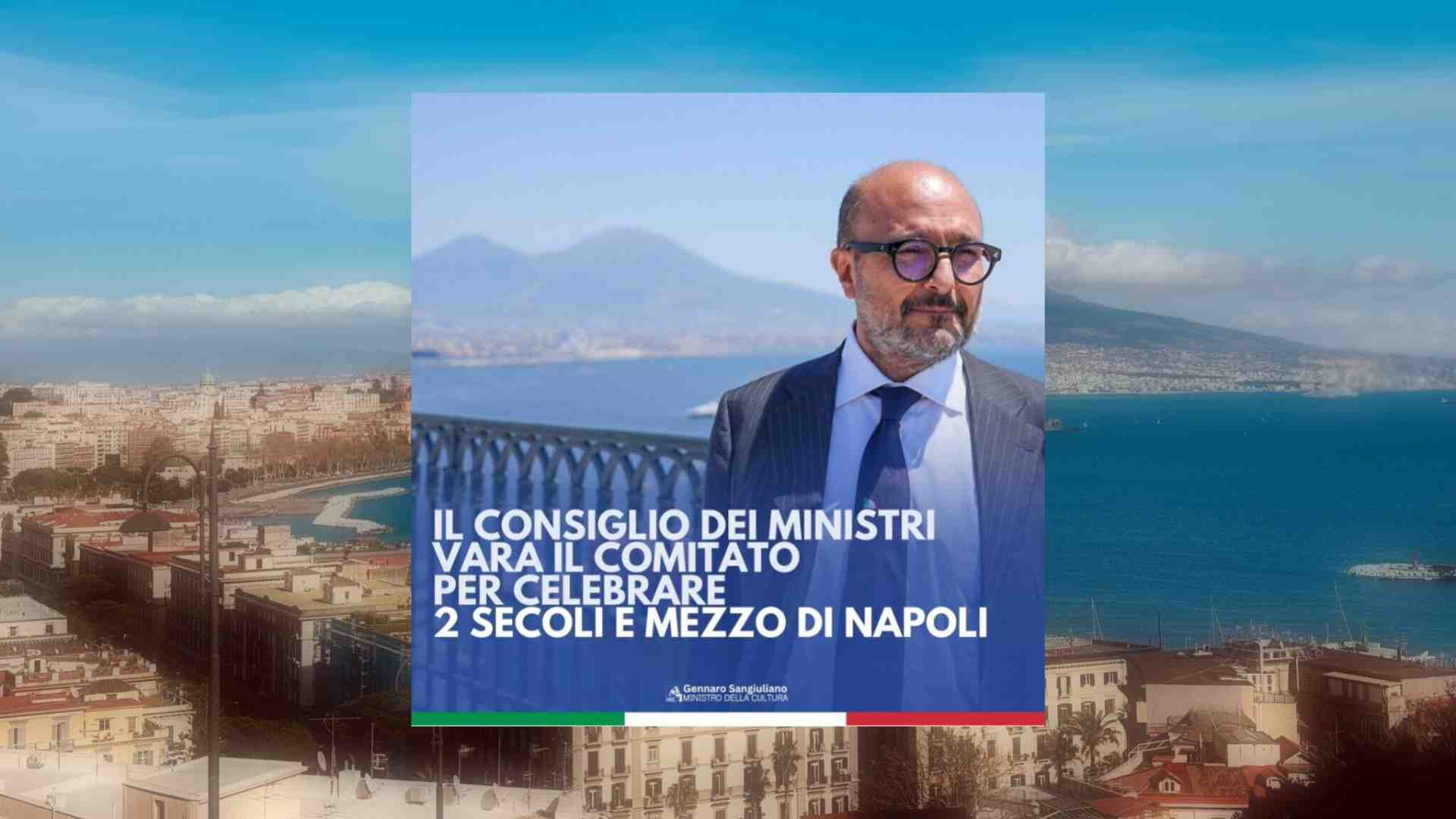 Immagine di L'ultima gaffe di Sangiuliano: "Celebriamo i 2 secoli e mezzo di Napoli", ma in realtà sono 2500 anni