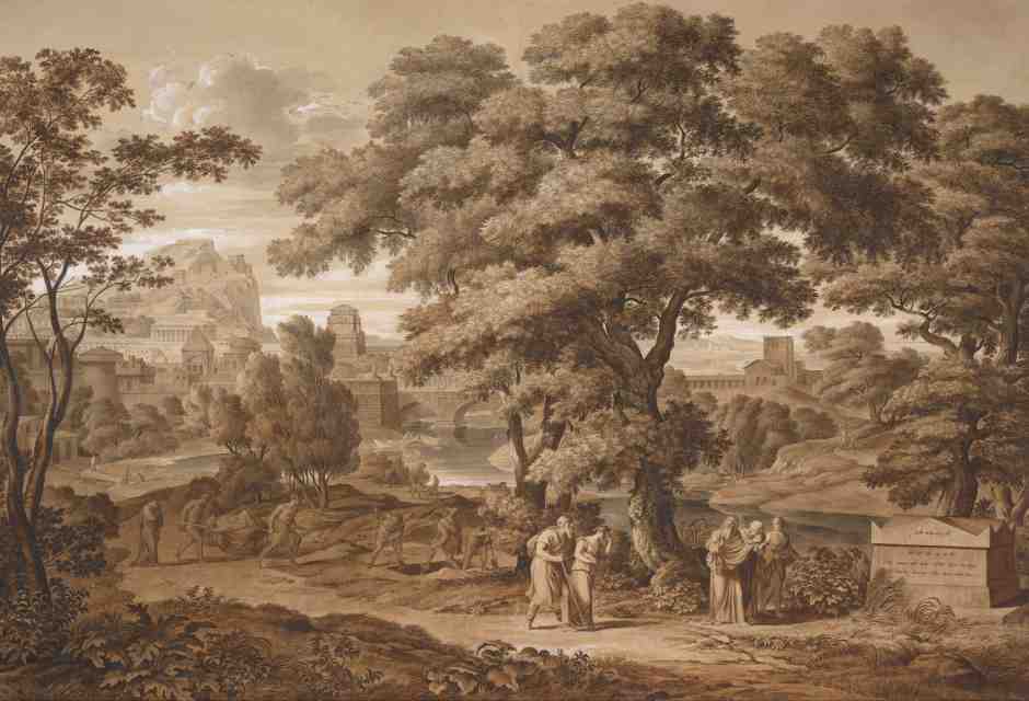 <span style="white-space-collapse: preserve;">Edipo e Antigone lasciano Tebe, 1797. Dalla collezione dell'Albertina, Vienna. (Foto Getty Images)</span>