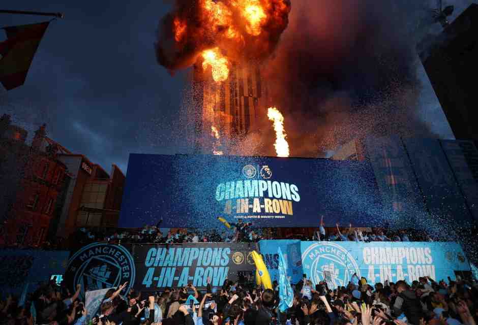 La parata del Manchester City per la vittoria alla Premier League - foto Ansa