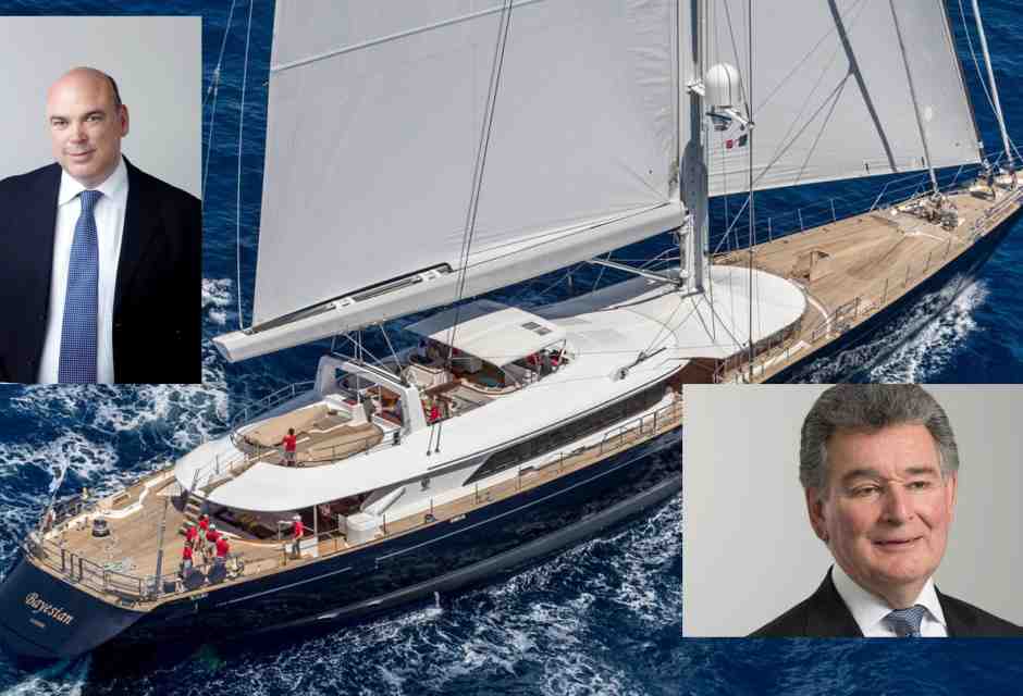 La barca Bayesian, l'imprenditore Mike Lynch e il finanziere&nbsp;Jonathan Bloomer - foto Ansa, Wikipedia e Facebook