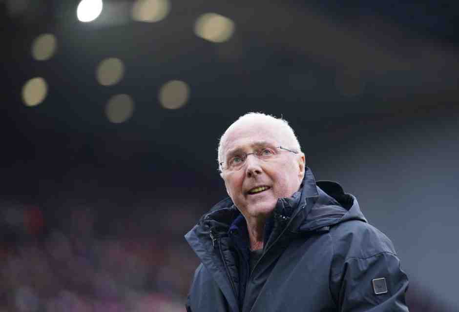 Sven-G&ouml;ran Eriksson (oto Ap, via LaPresse)