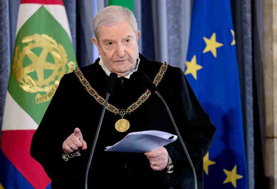 Il presidente della Corte Costituzionale Augusto Barbera (foto LaPresse)&nbsp;<br />