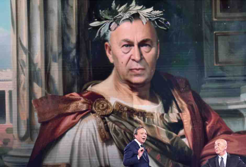 Paolo Mieli ospite di Piero Chiambretti in "Donne sull'orlo di una crisi di nervi" (Ansa)