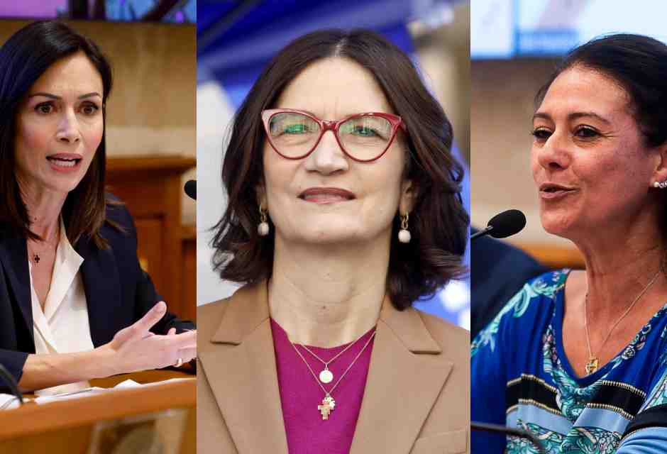 &nbsp;Mara Carfagna, Maria Stella Gelmini e Giusy Versace - foto Ansa