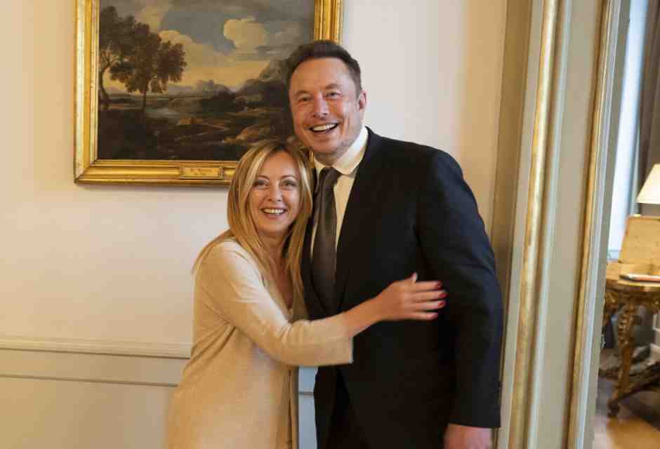 &nbsp;Giorgia Meloni ed Eloni Musk - foto Ansa