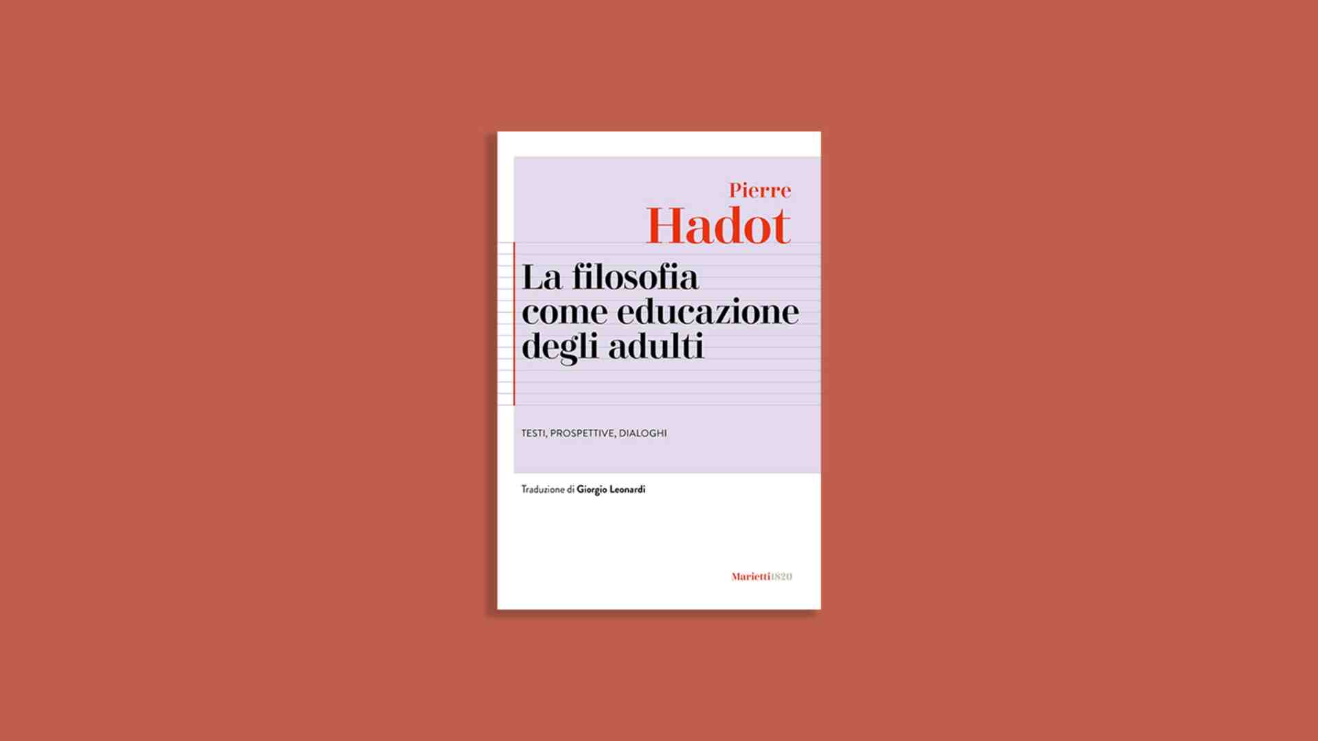 Immagine di La filosofia come educazione degli adulti