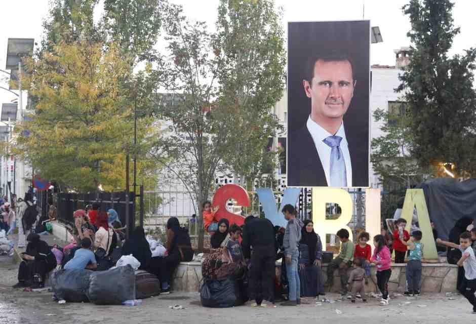 Il valico di frontiera fra Siria e Libano di Jdeidat Yabous (foto Ansa)<br />