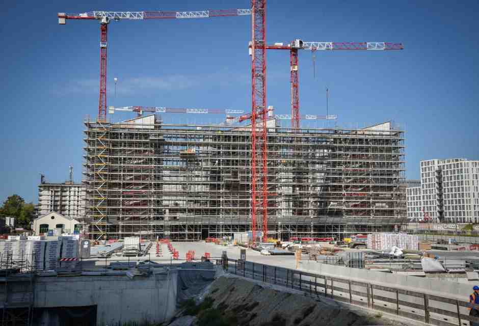 &nbsp;Il cantiere del Villaggio olimpico Milano Cortina 2026 - foto Ansa