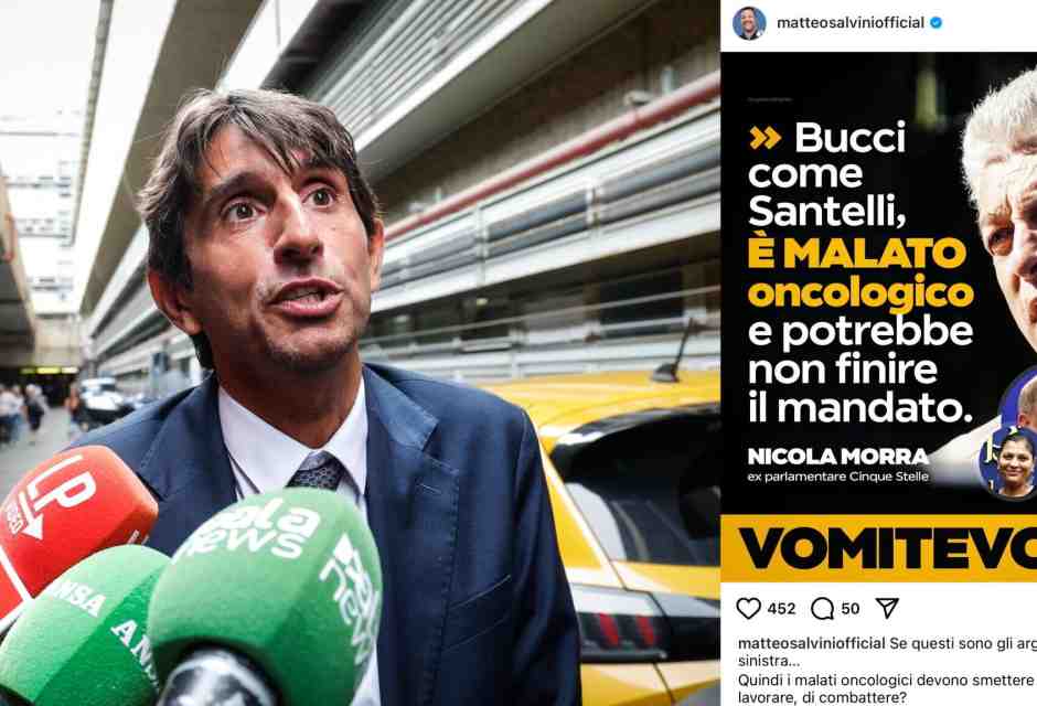 Giovanni Donzelli (foto Ansa) e il post di Matteo Salvini su Nicola Morra