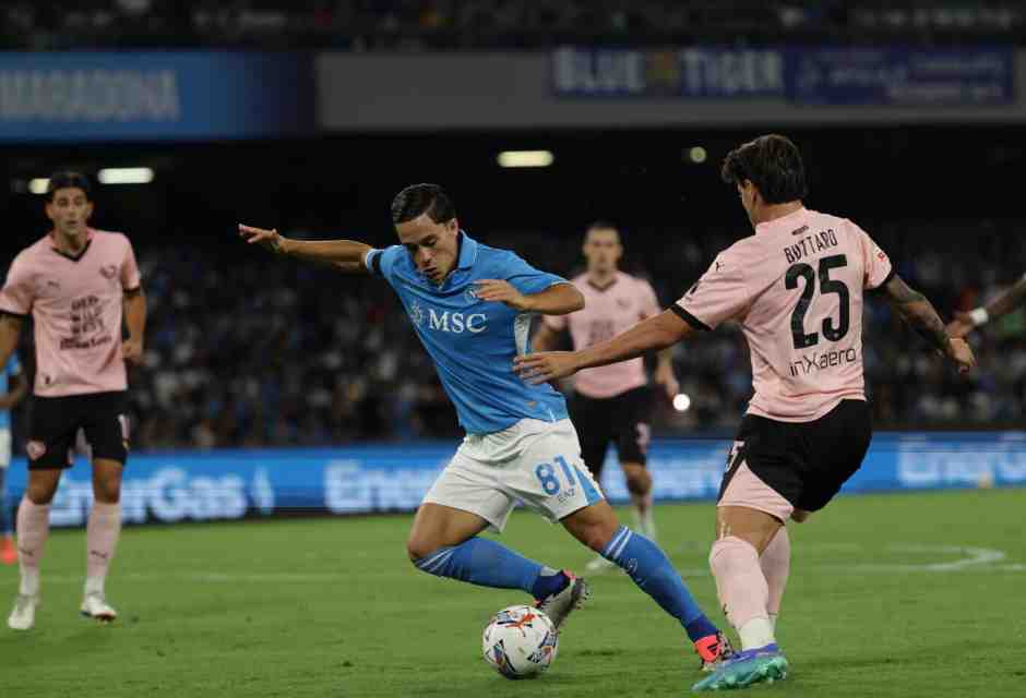 Un'immagine della partita di Coppa Italia tra Napoli e Palermo (foto LaPresse)